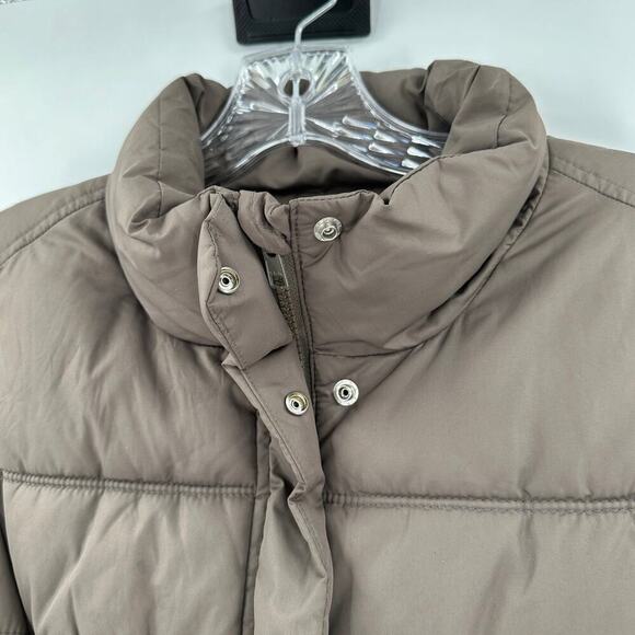 Gap Brown Snap Zipper Front Closure Lined Puffer Vest Women's Size Medium FLAWED - Picture 9 of 12